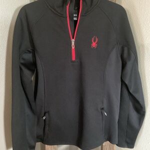 Spyder Black Pullover with Red Trim size small